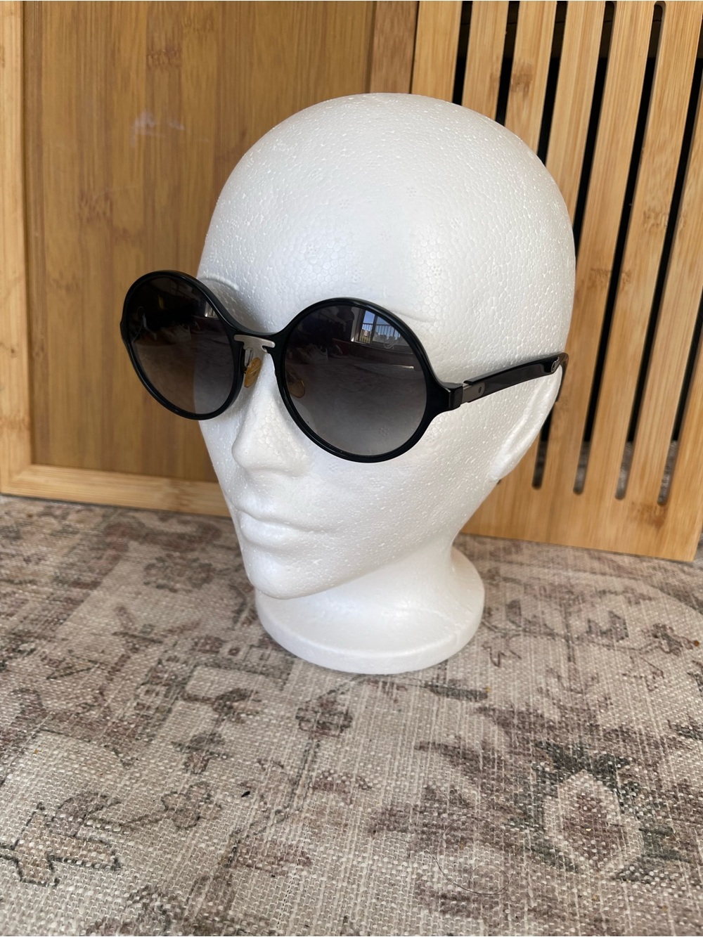Proenza Schouler Black Round Sunglasses
